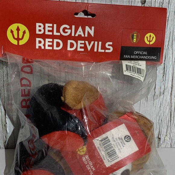 Belgian Red Devils Plush Teddy Bear Mascot Belgium URBSFA KBVB Soccer Football - Picture 6 of 6